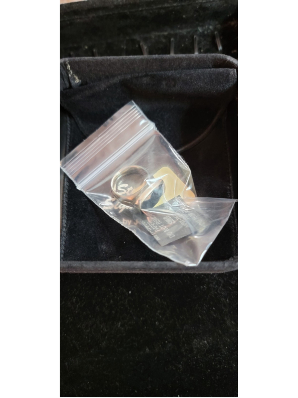 Vtg Sterling Silver Black Faceted Glass Statement Ring Modernist Size 7 Tested - Picture 6 of 8